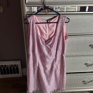 Elegant Pink Sparkel Mini Dress